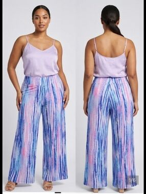 NALLY AND MILLIE Colorful Boho Palazzo Pants Wide Leg Trousers Size: Small
